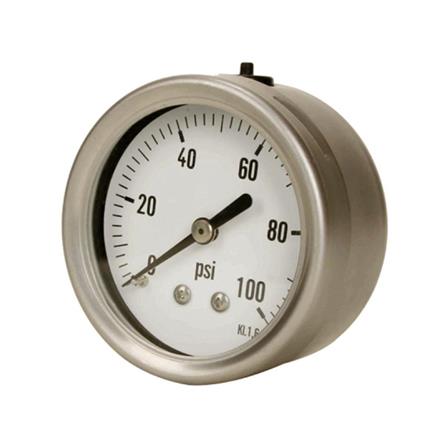 Y63 axial all stainless steel dry pressure gauge Screw thread BS1/4