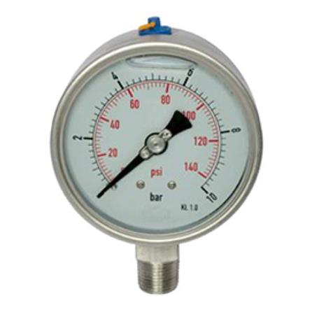 Y63 radial all stainless steel aseismatic oil pressure gauge Screw thread NPT1/4