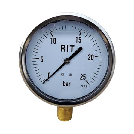 Y100 radial all stainless steel oil pressure gauge Screw thread M20x1.5