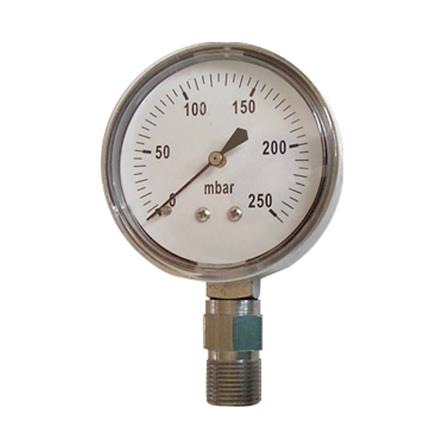 Y100 radial all stainless steel dry pressure gauge Serew thread 1/4G