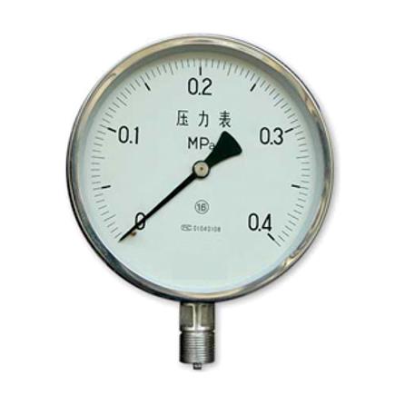 Y100 radial all stainless steel dry pressure gauge Screw thread M20x1.5